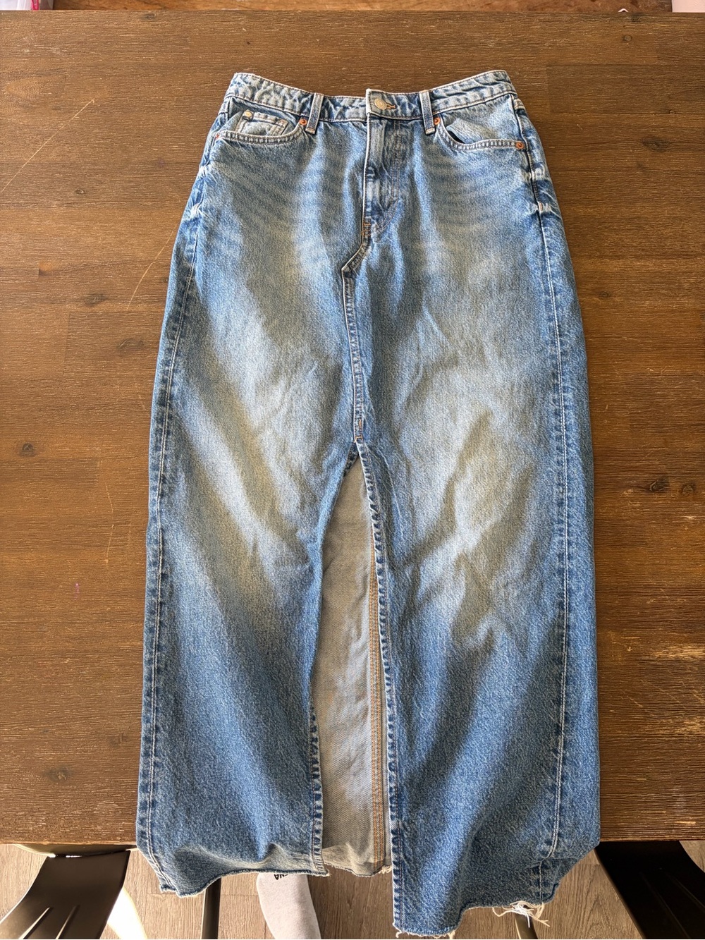 H&M long denim skirt